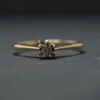 Ring 585/- Gelb- und Weißgold mit 1 Brillant