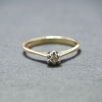 Ring 585/- Gelb- und Weißgold mit 1 Brillant