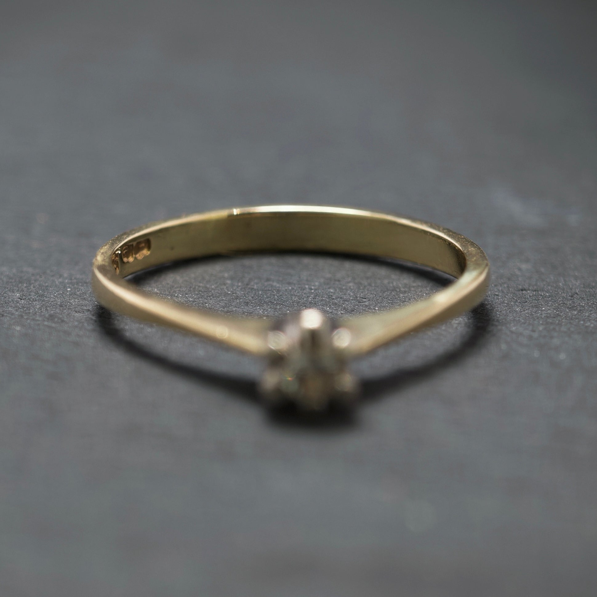 Ring 585/- Gelb- und Weißgold mit 1 Brillant