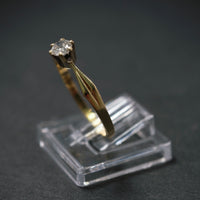 Ring 585/- Gelb- und Weißgold mit 1 Brillant