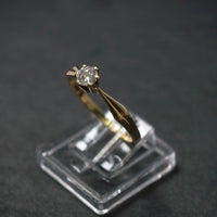 Ring 585/- Gelb- und Weißgold mit 1 Brillant