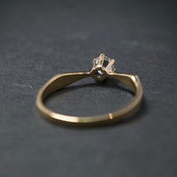 Ring 585/- Gelb- und Weißgold mit 1 Brillant