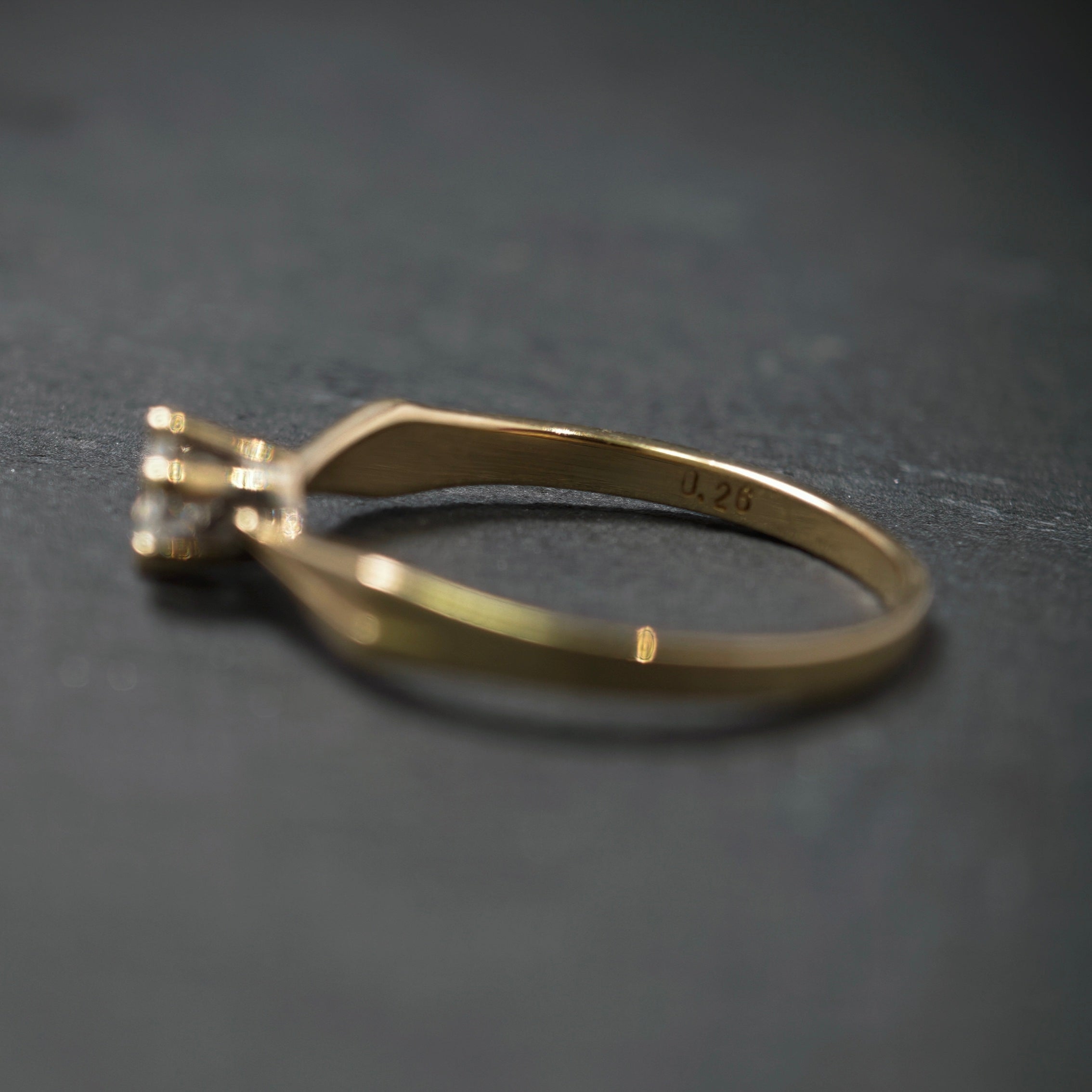 Ring 585/- Gelb- und Weißgold mit 1 Brillant
