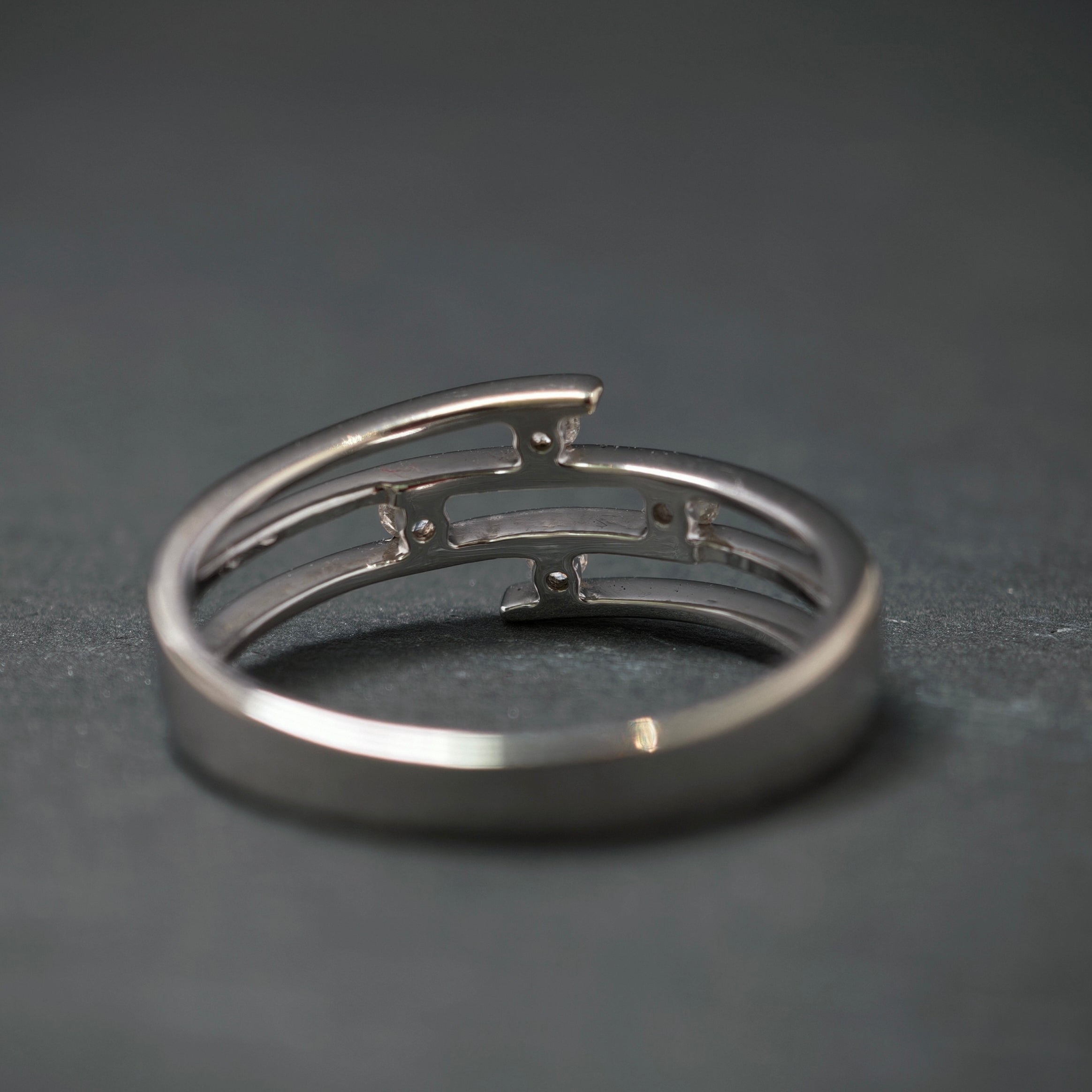 Ring 585/- Weißgold mit 4 Brillanten