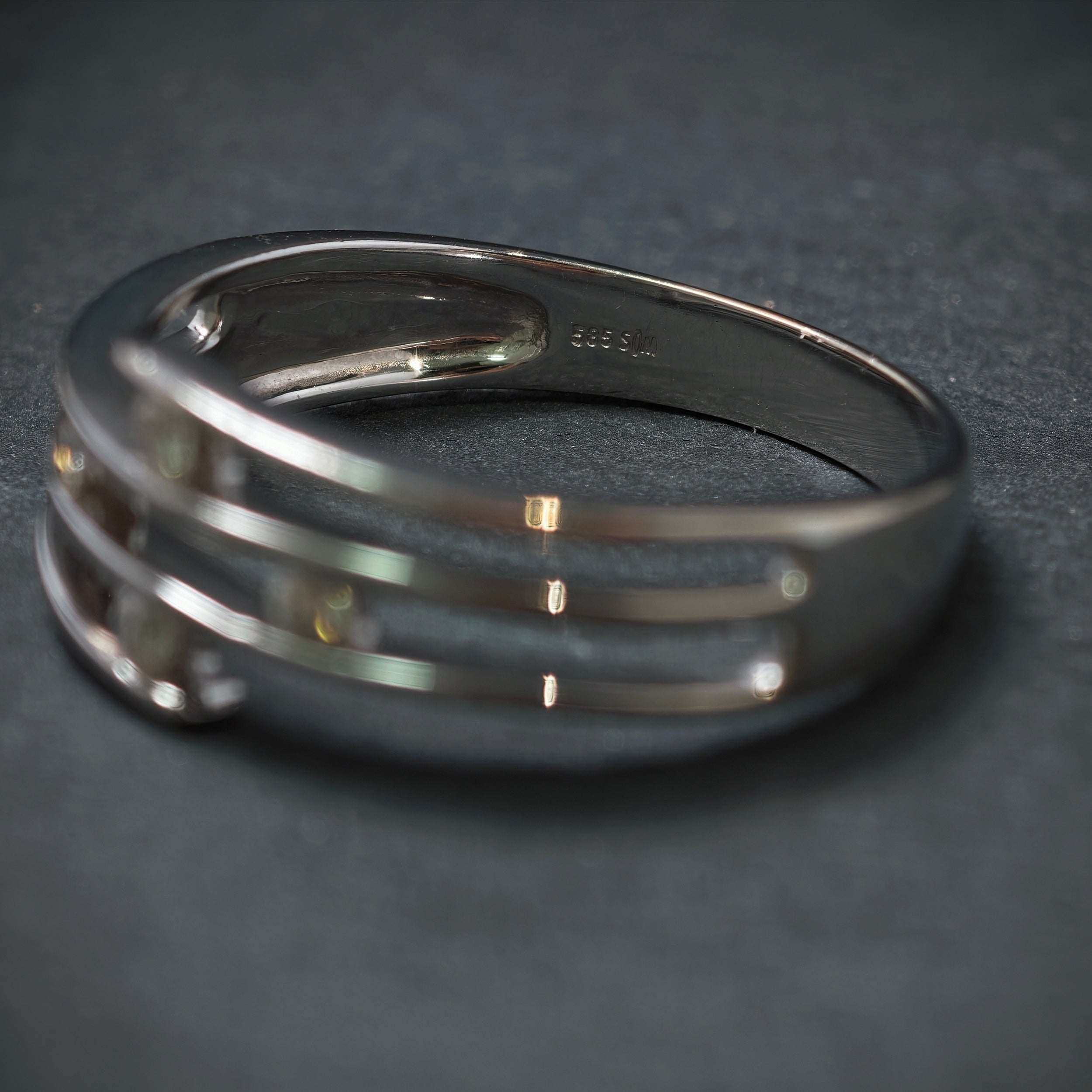 Ring 585/- Weißgold mit 4 Brillanten