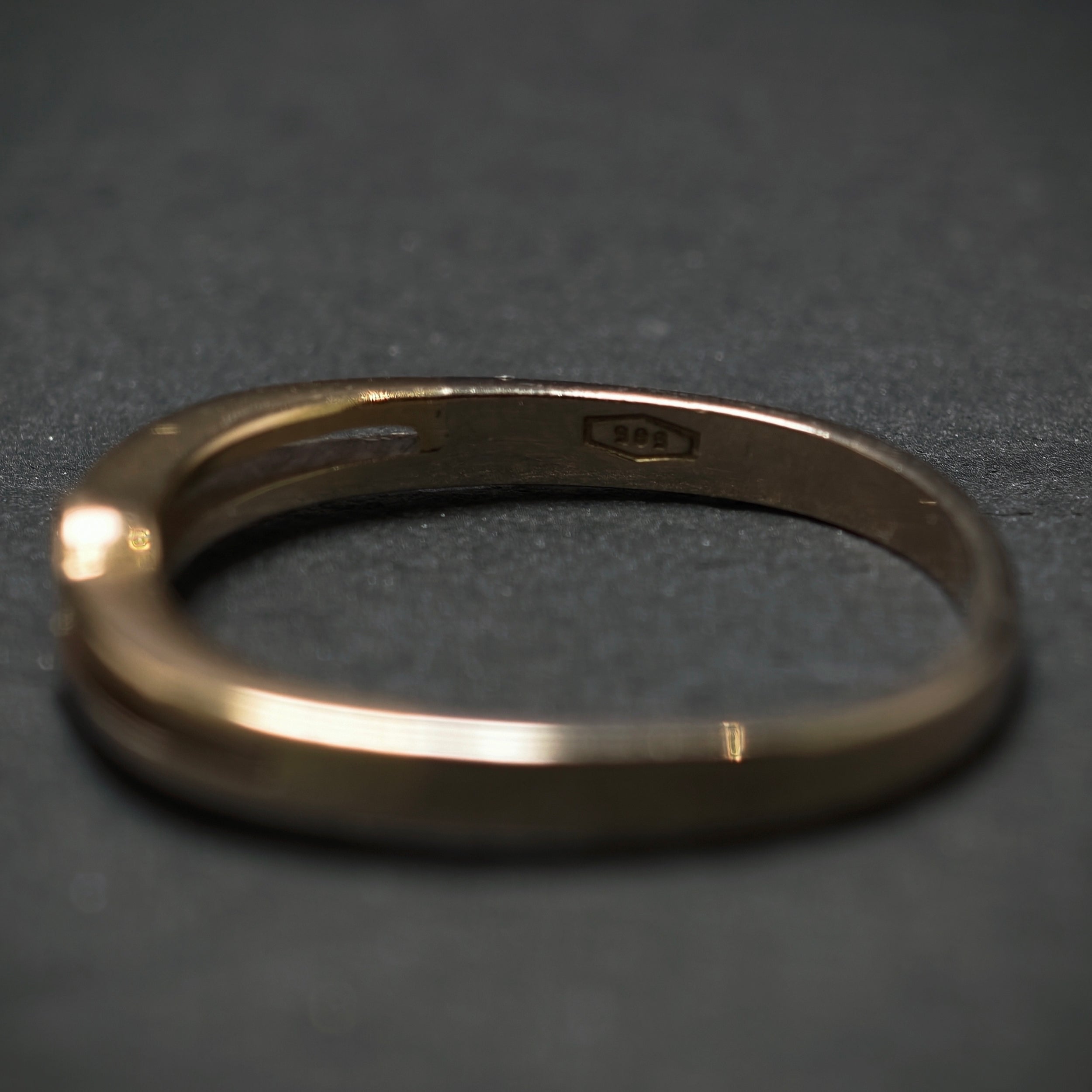 Ring 585/- Gelb- und Weißgold mit 1 Brillant