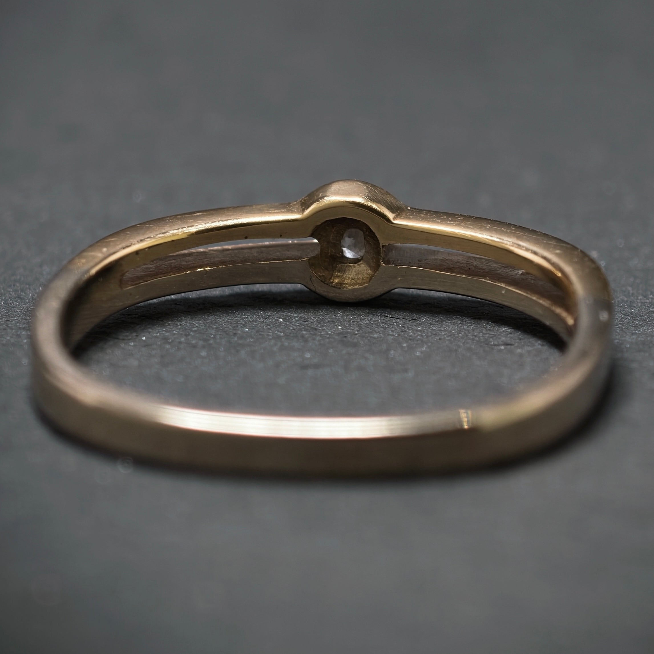 Ring 585/- Gelb- und Weißgold mit 1 Brillant