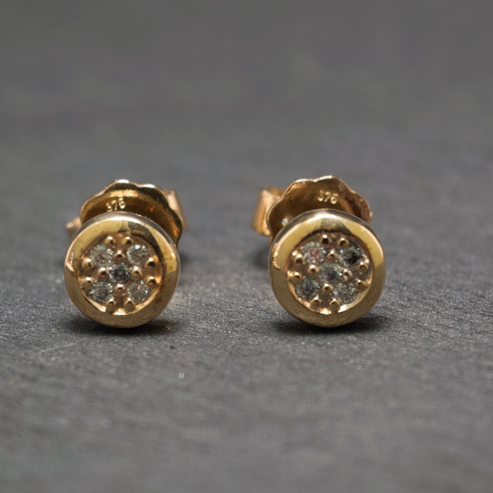 Ohrstecker 375/- Gelbgold mit 10 Brillanten