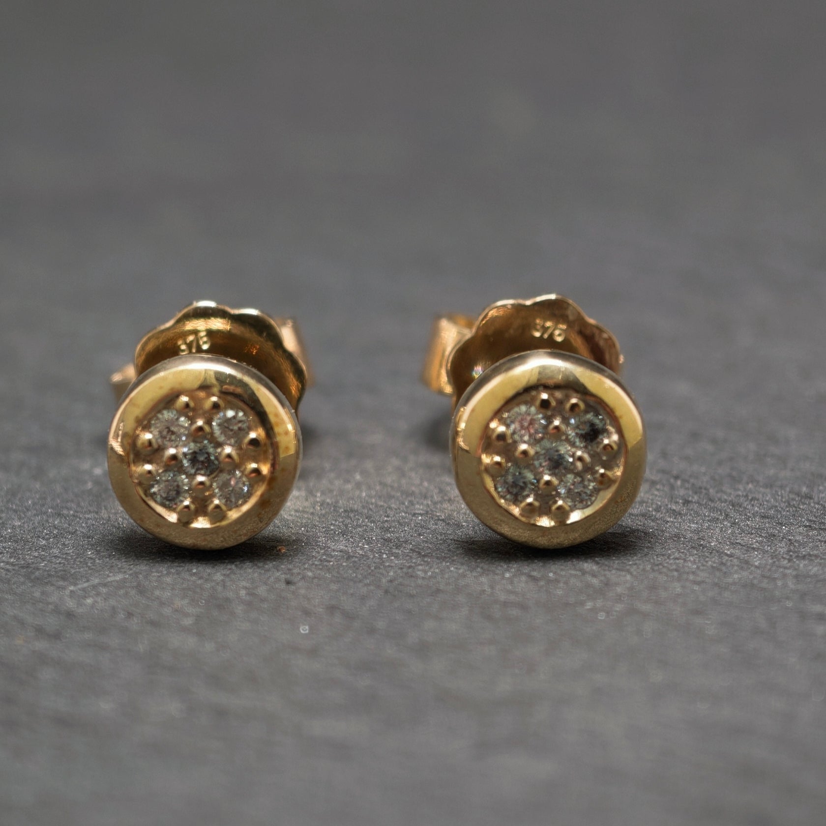 Ohrstecker 375/- Gelbgold mit 10 Brillanten