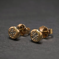 Ohrstecker 375/- Gelbgold mit 10 Brillanten