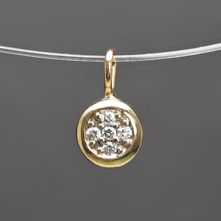 Anhänger 375/- Gelbgold mit 5 Brillanten