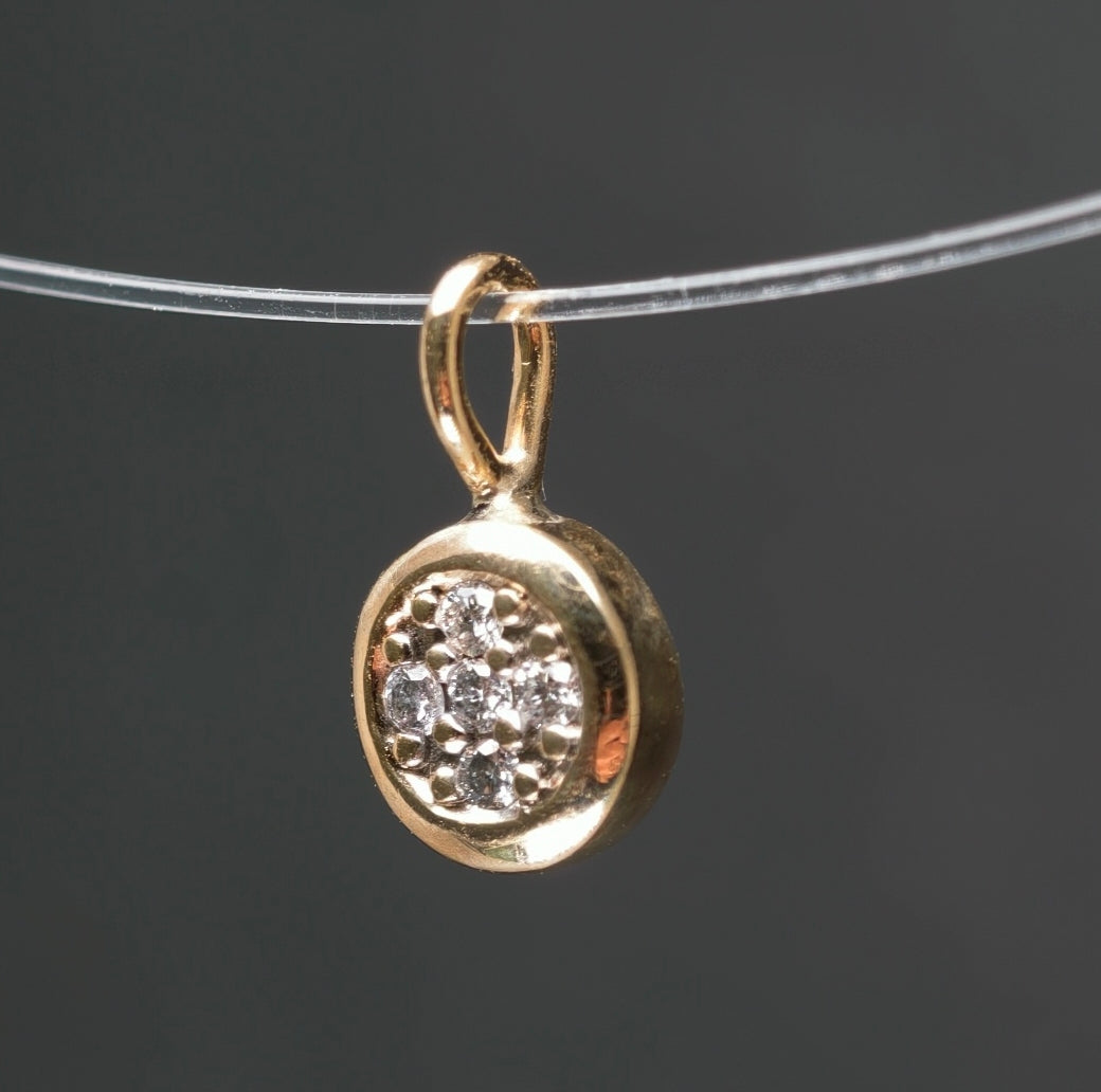 Anhänger 375/- Gelbgold mit 5 Brillanten