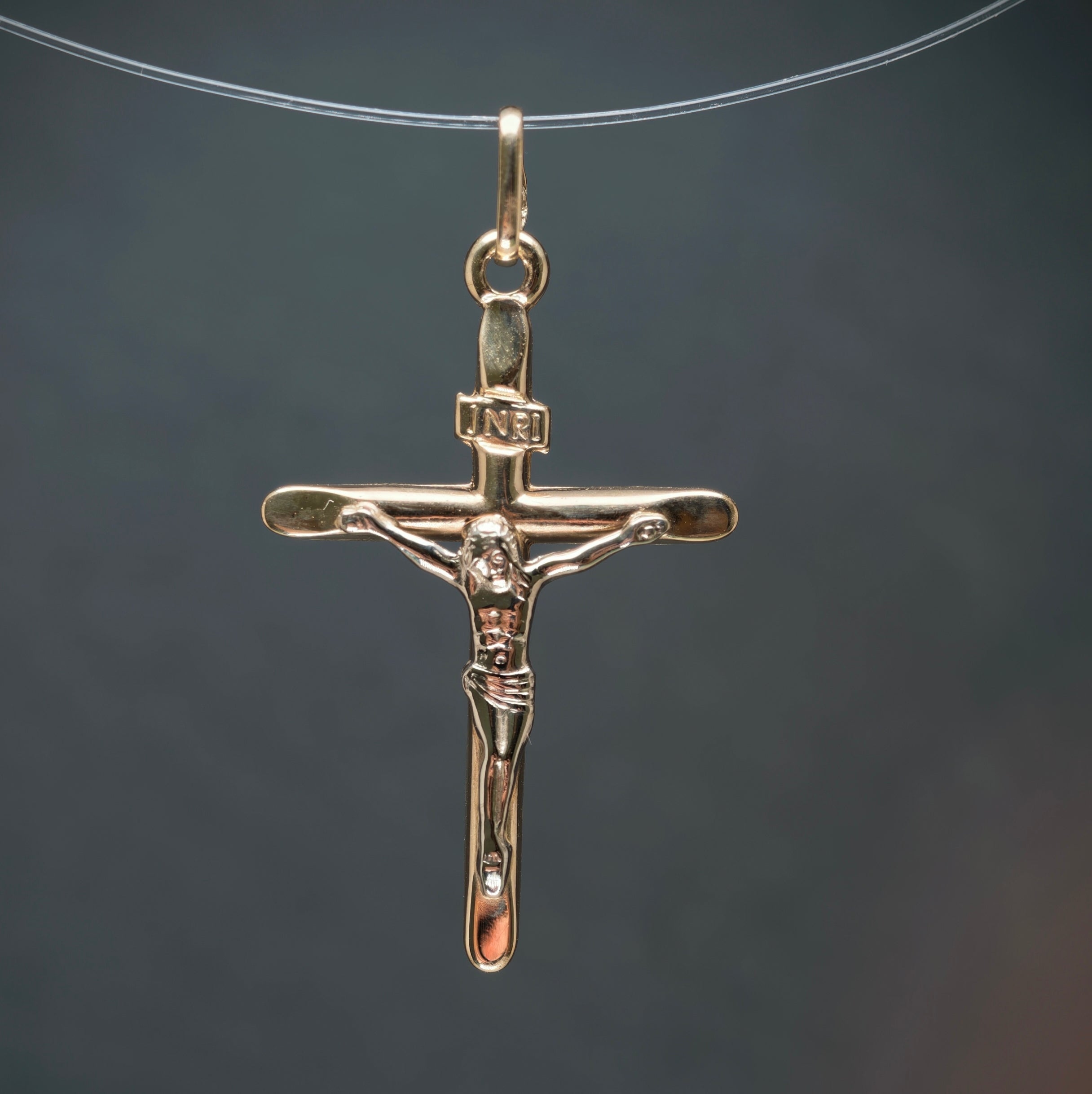 Anhänger "Kreuz" 333/- Gelb- und Weißgold