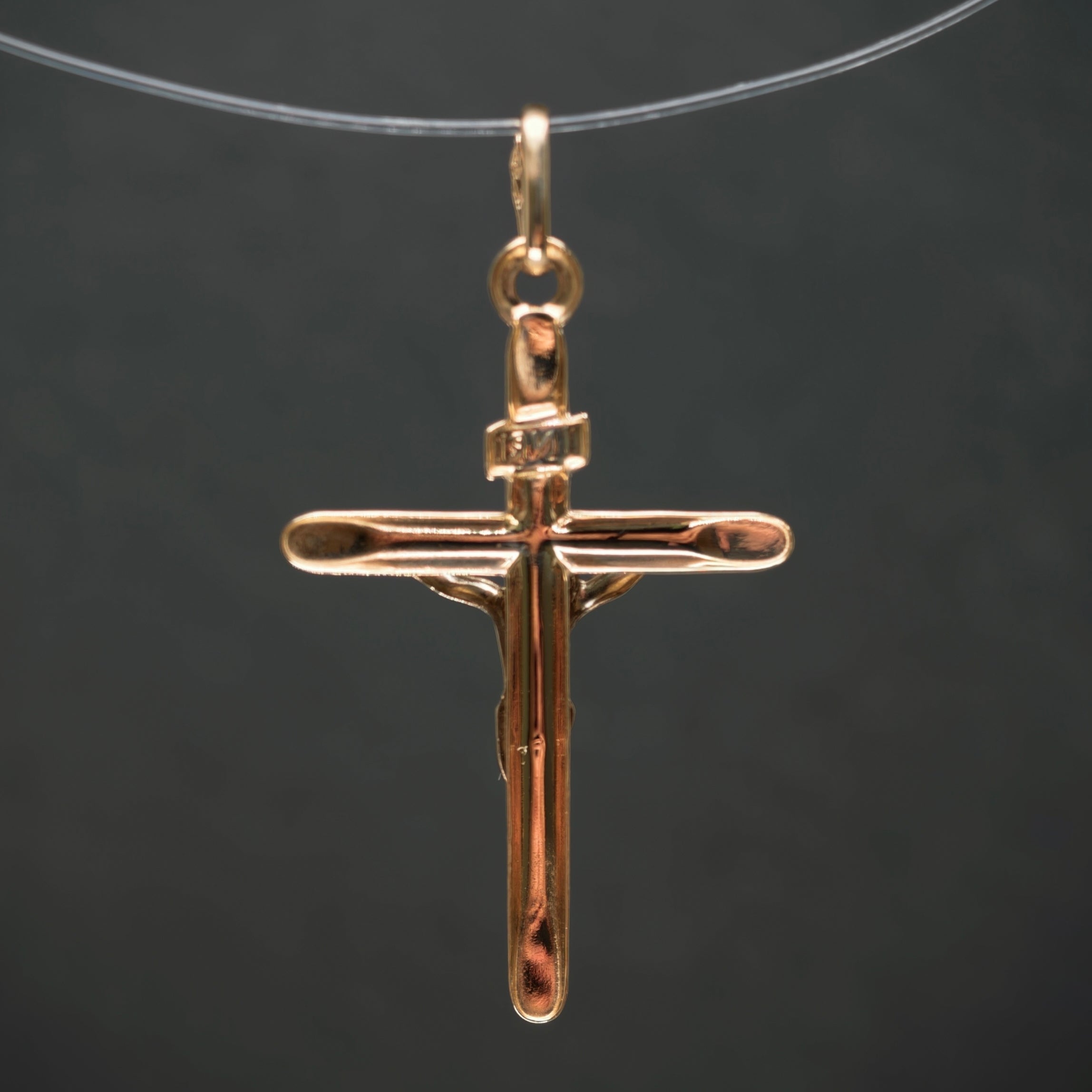 Anhänger "Kreuz" 333/- Gelb- und Weißgold