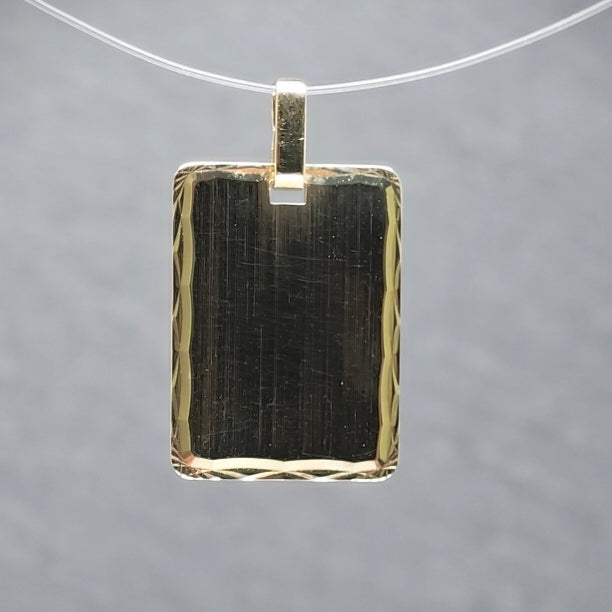 Anhänger "Gravurplatte" 333/- Gelbgold