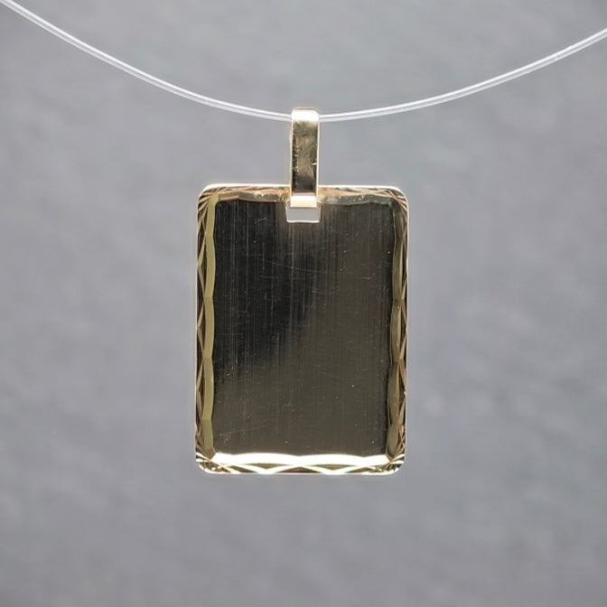 Anhänger "Gravurplatte" 333/- Gelbgold
