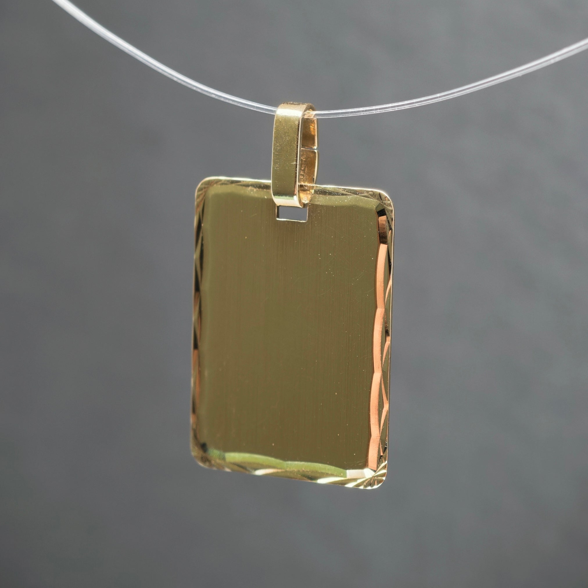 Anhänger "Gravurplatte" 333/- Gelbgold