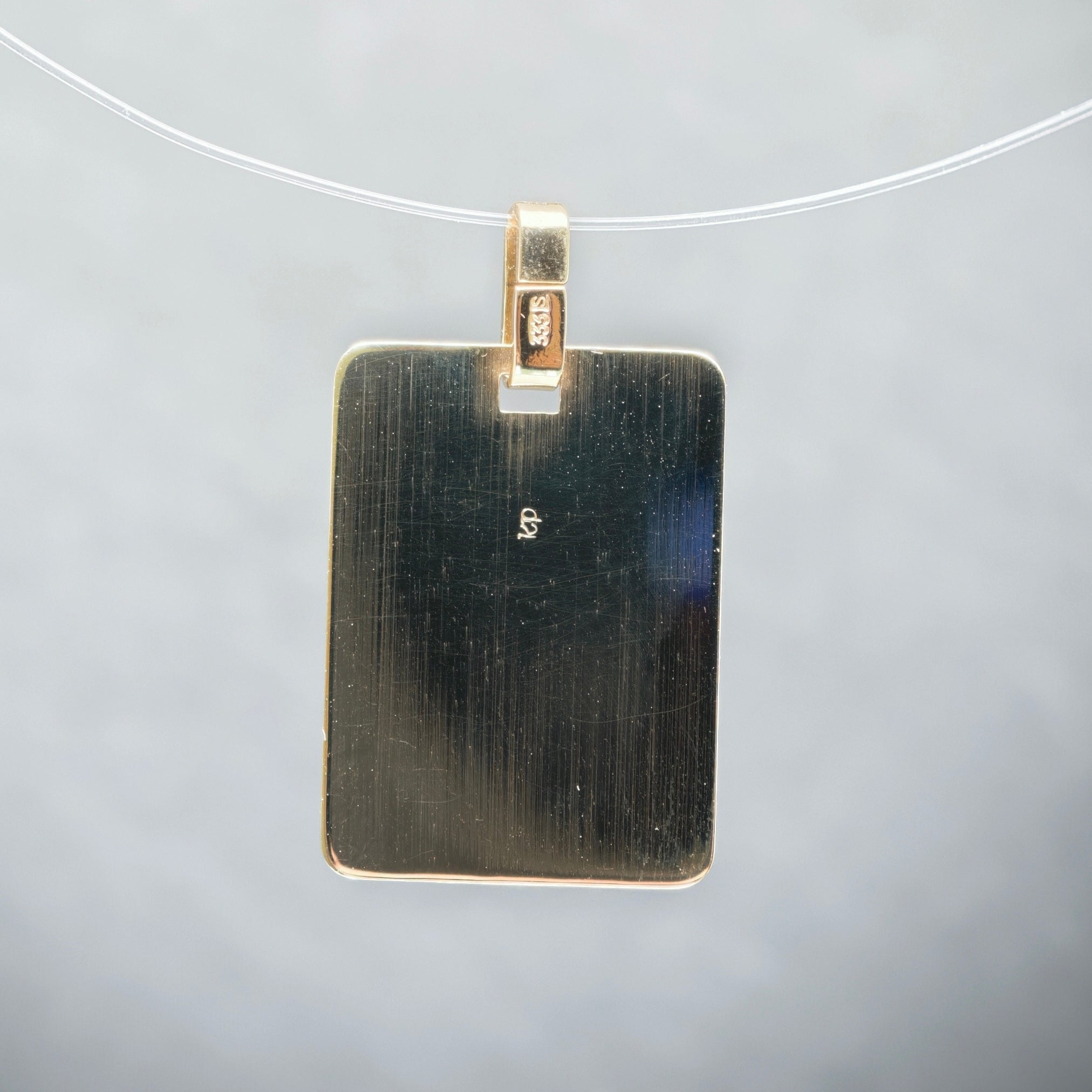 Anhänger "Gravurplatte" 333/- Gelbgold