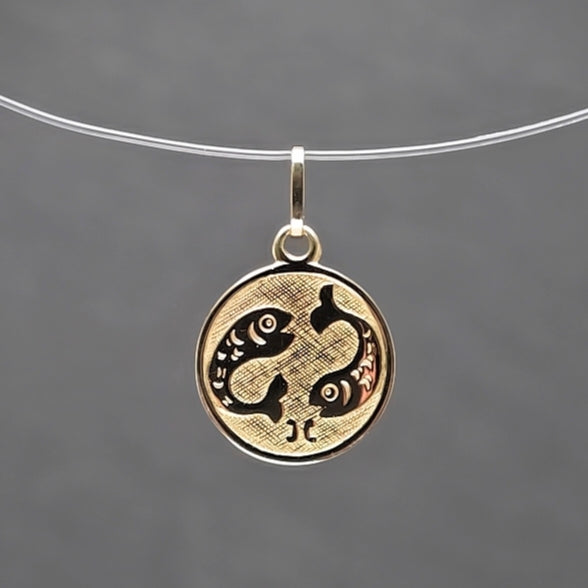 Anhänger "Sternzeichen Fische" 333/- Gelbgold