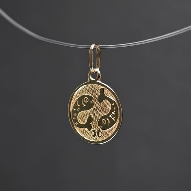 Anhänger "Sternzeichen Fische" 333/- Gelbgold