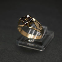 Granatring 333/- Gelbgold mit 4 Granaten