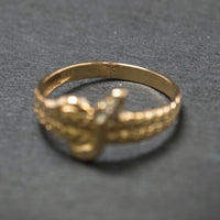Ring "Schlange" 585/- Gelbgold mit 2 Diamanten