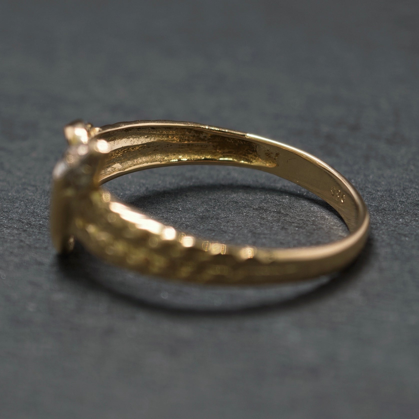 Ring "Schlange" 585/- Gelbgold mit 2 Diamanten