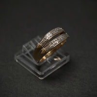 Ring 585/- Gelb- und Weißgold mit 44 Diamanten