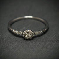 Ring 585/- Weißgold mit 18 Brillanten