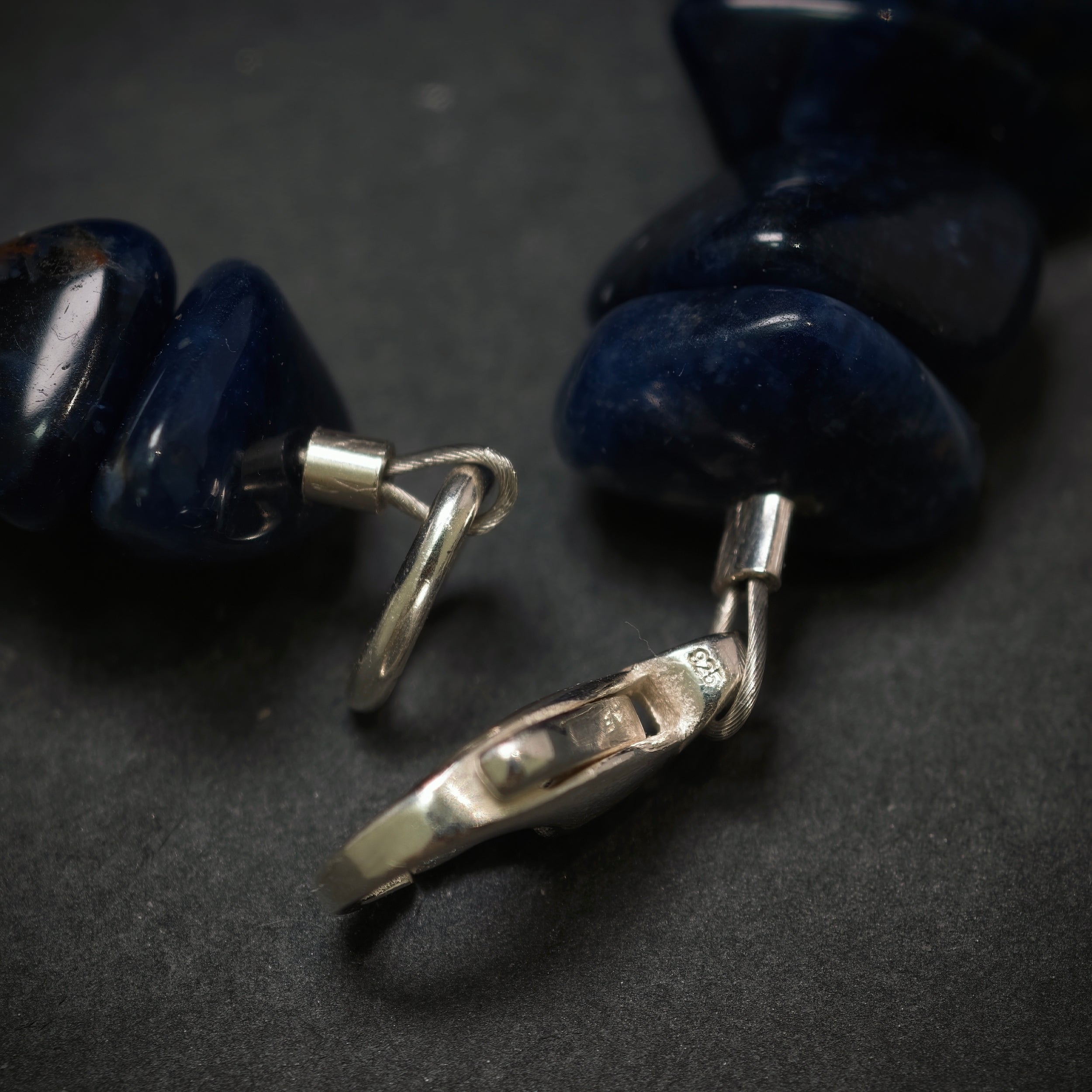 Lapis Armband 925/- Silber mit 45 Lapise