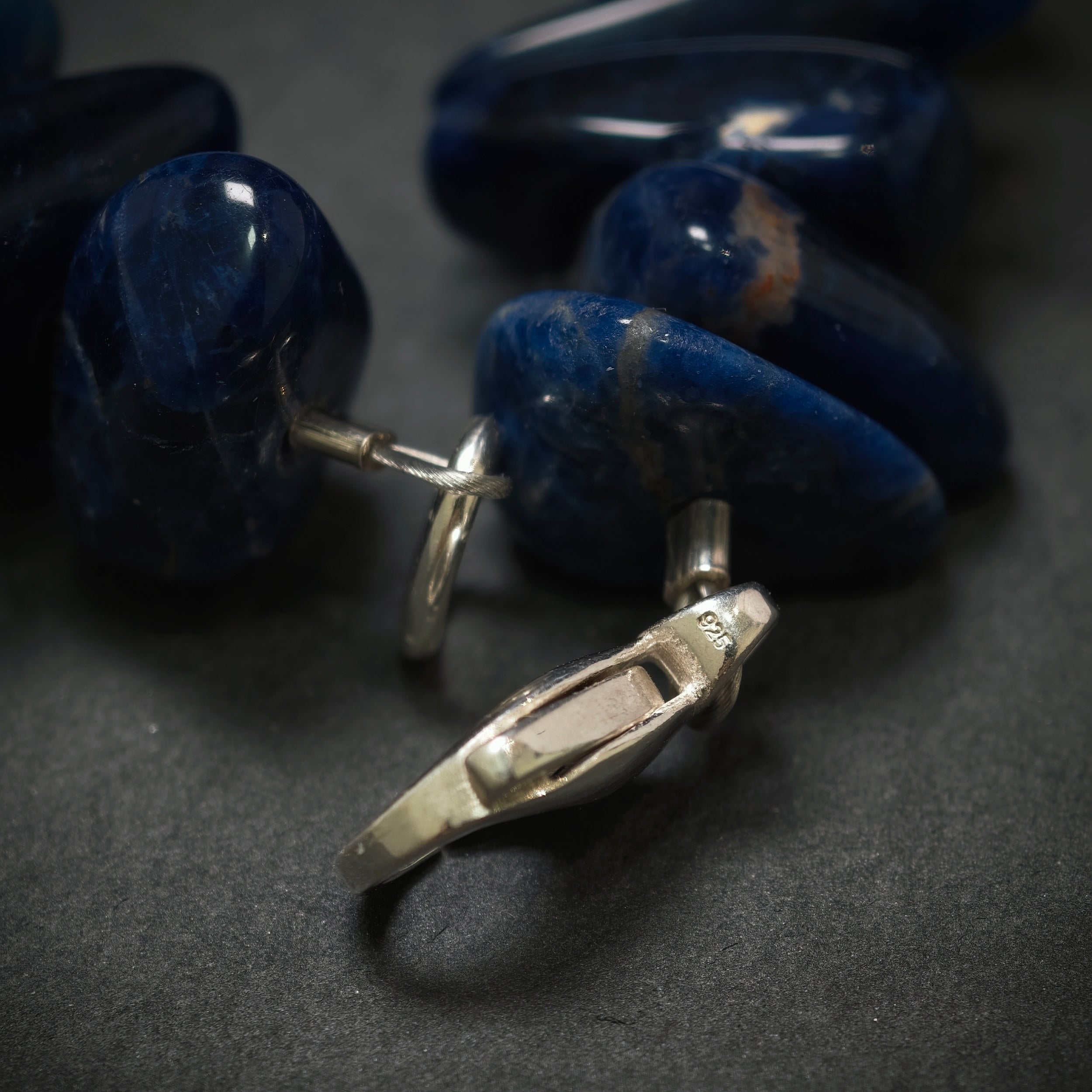 Lapis Armband 925/- Silber mit 36 Lapise