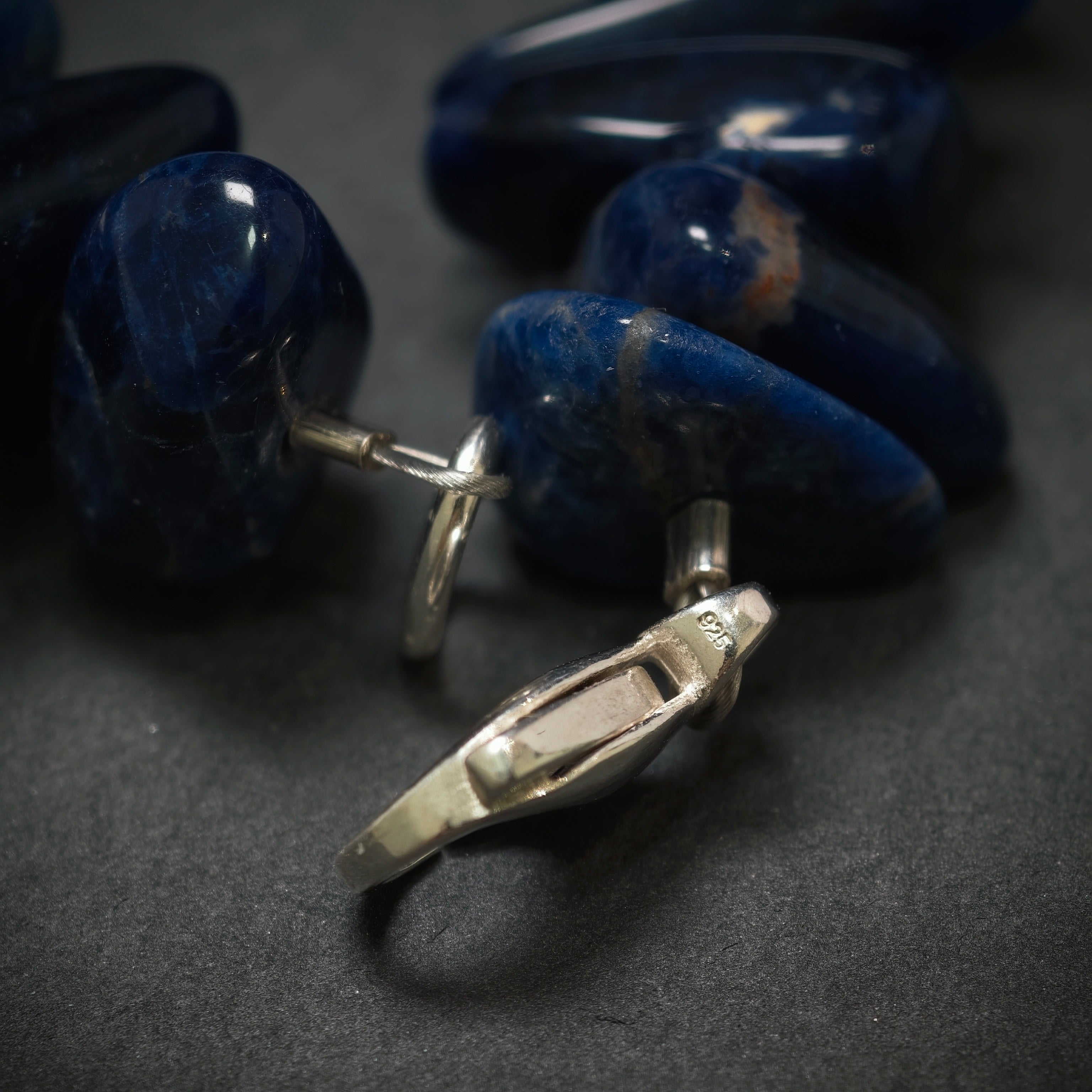 Lapis Armband 925/- Silber mit 36 Lapise