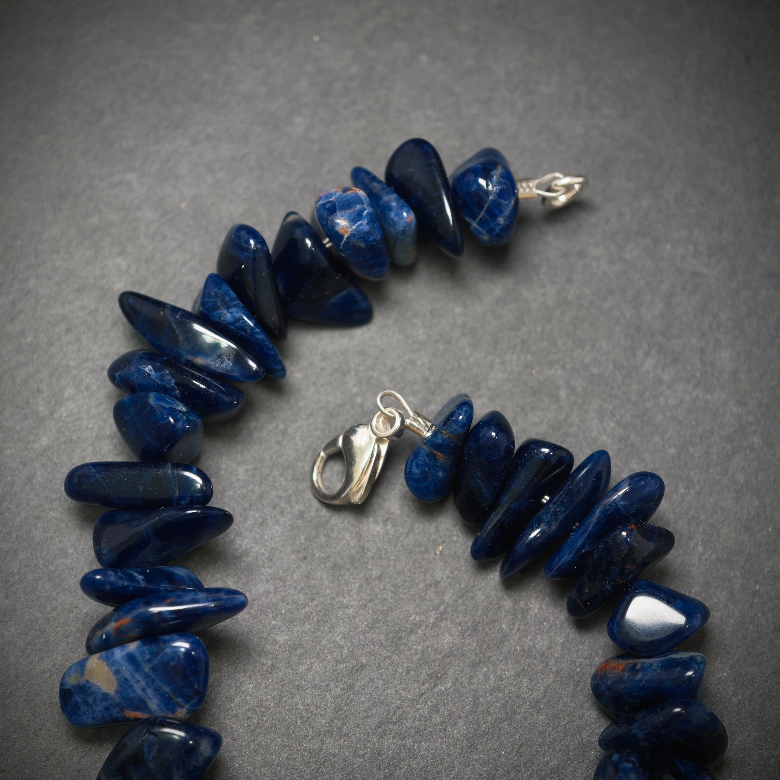 Lapis Armband 925/- Silber mit 36 Lapise