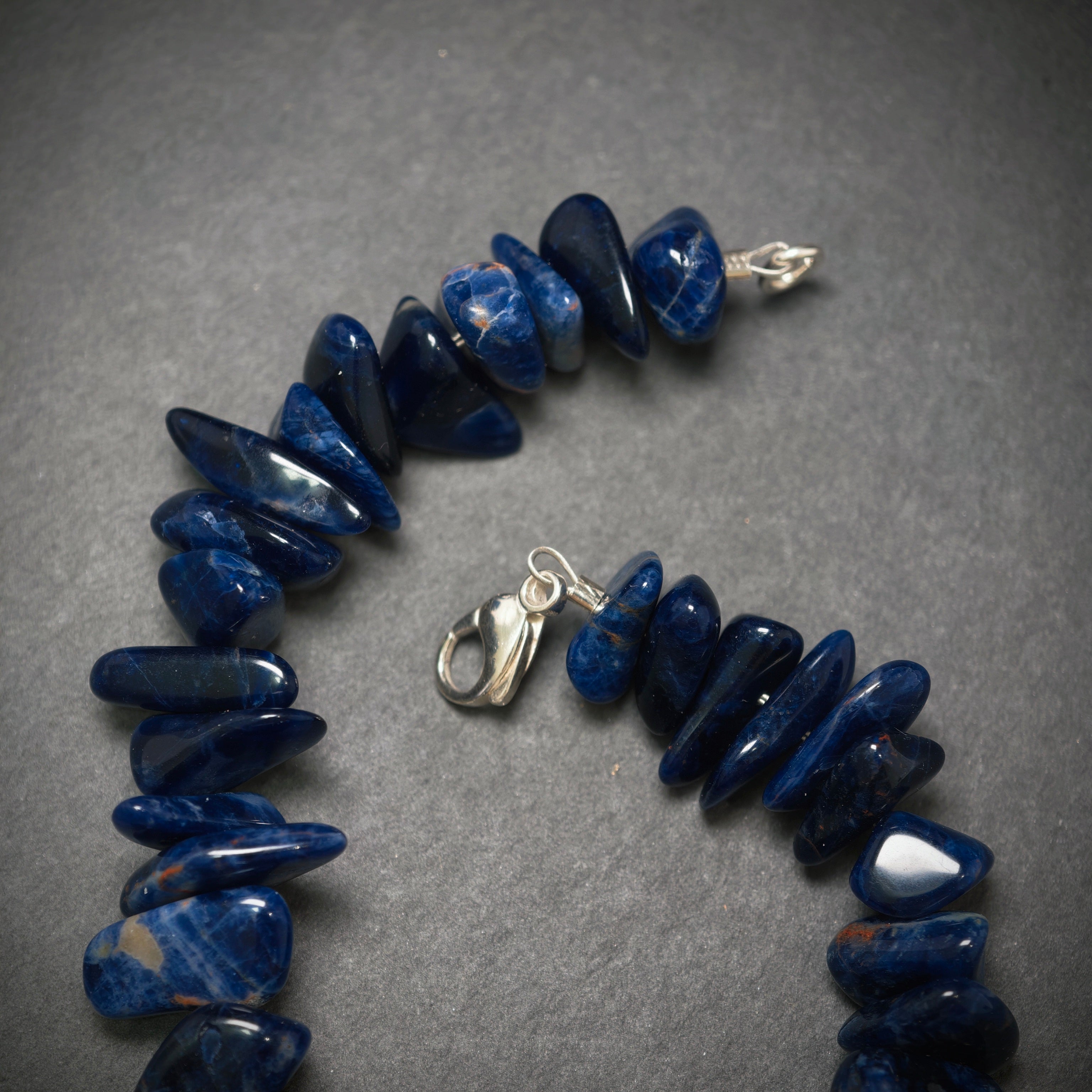 Lapis Armband 925/- Silber mit 36 Lapise