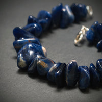 Lapis Armband 925/- Silber mit 36 Lapise