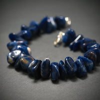 Lapis Armband 925/- Silber mit 36 Lapise