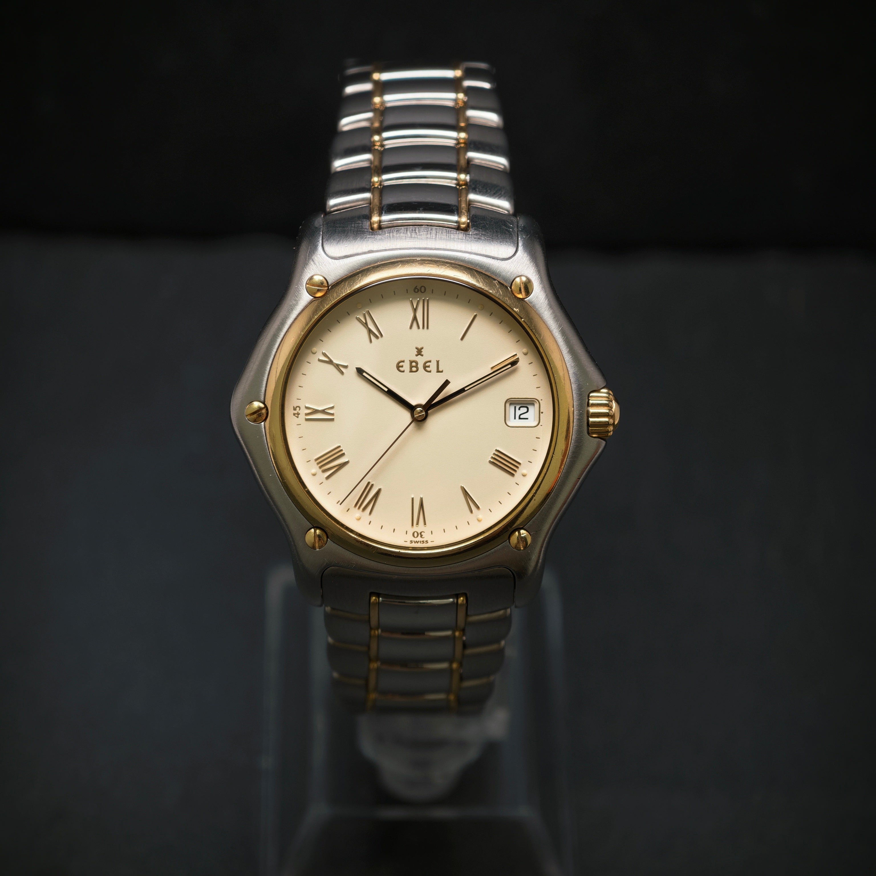 Ebeluhr 750/- Gelbgold Edelstahl