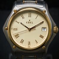 Ebeluhr 750/- Gelbgold Edelstahl