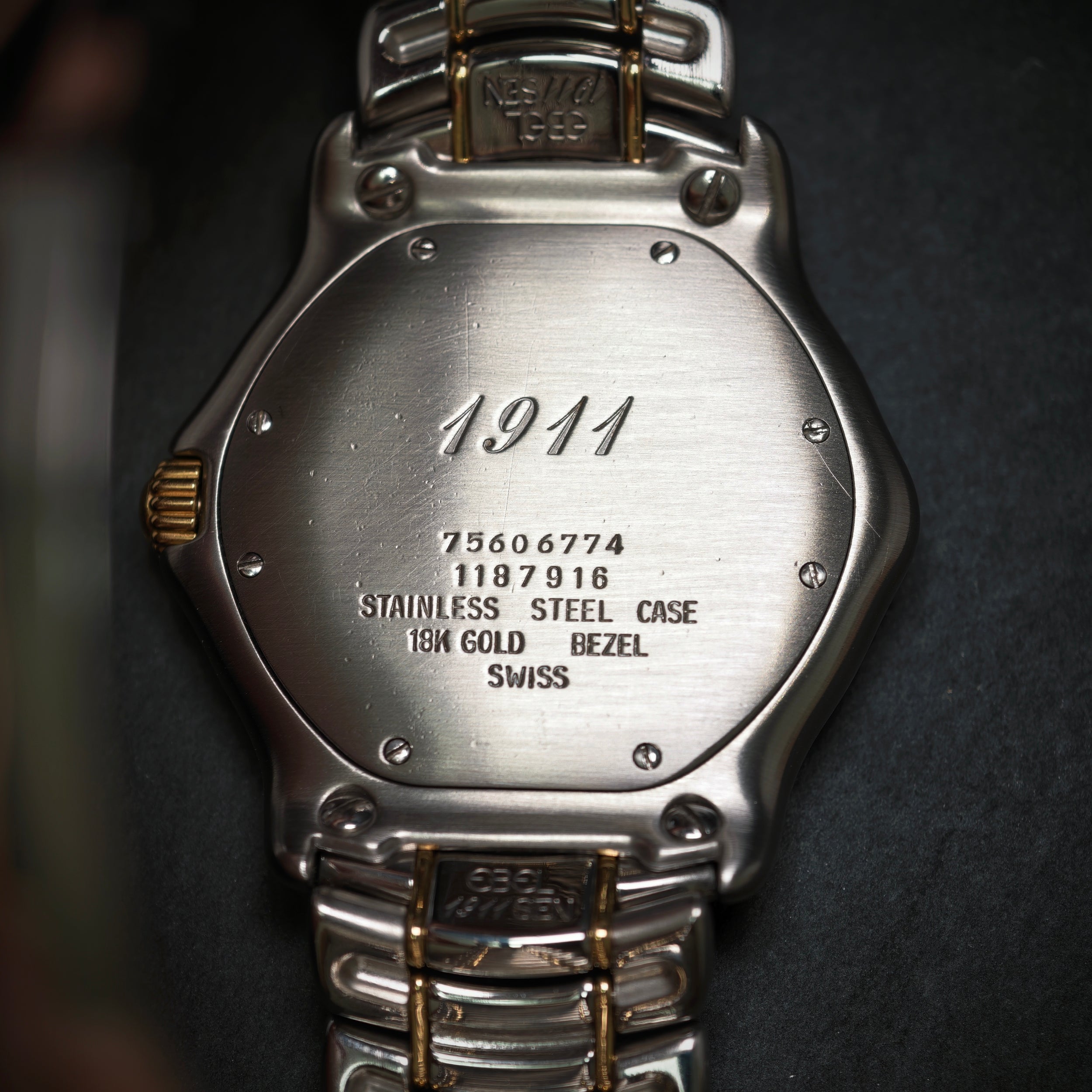 Ebeluhr 750/- Gelbgold Edelstahl