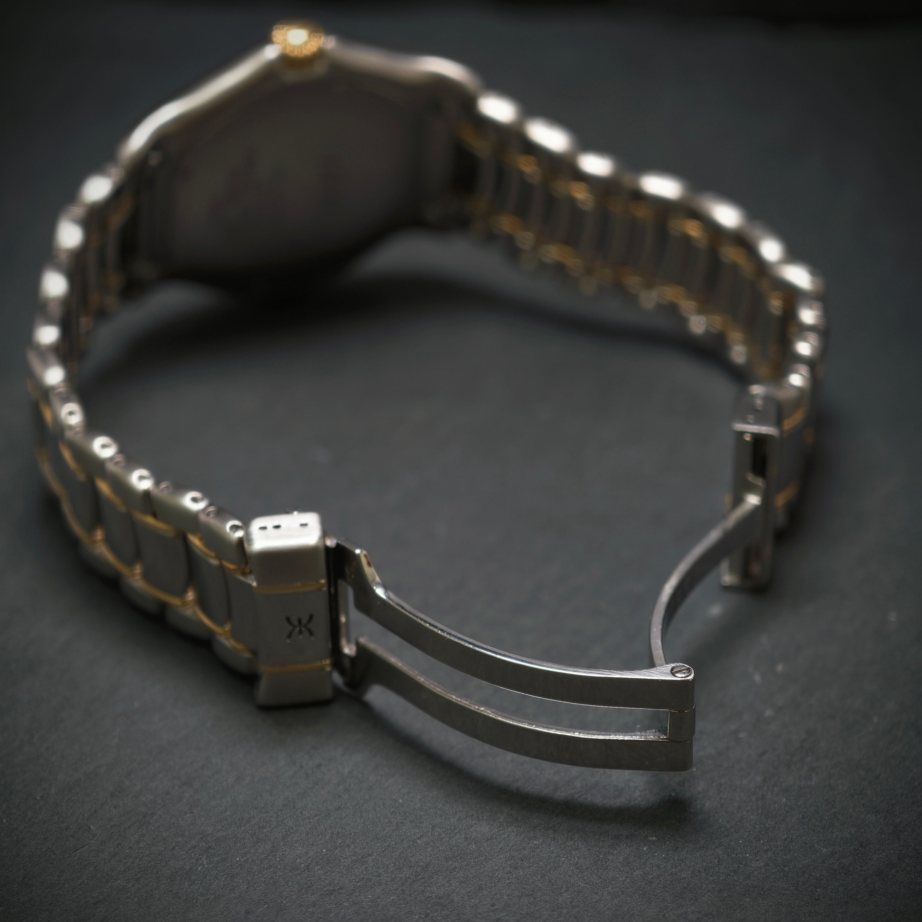 Ebeluhr 750/- Gelbgold Edelstahl
