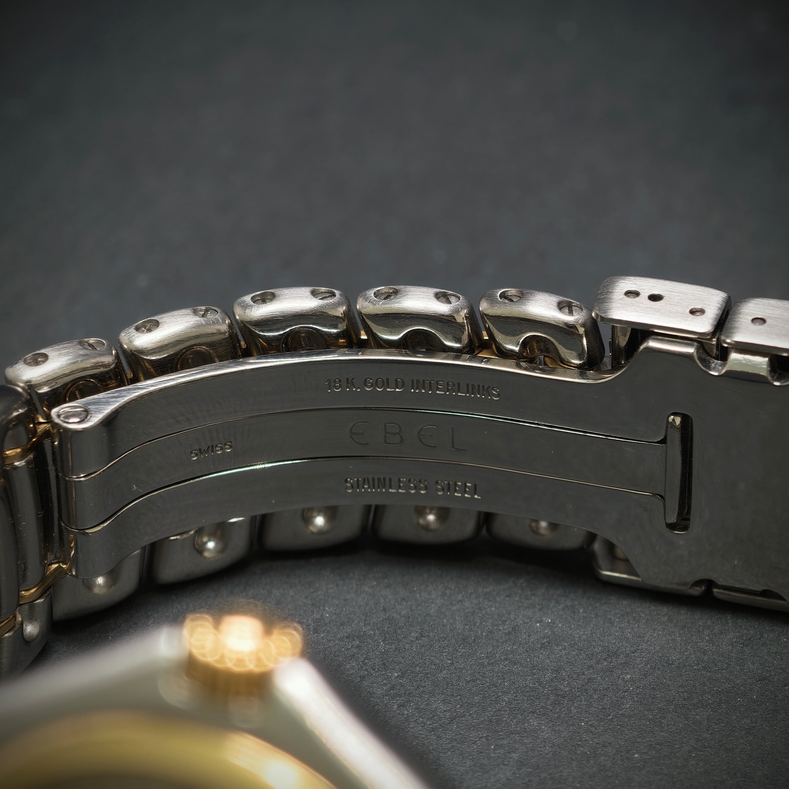 Ebeluhr 750/- Gelbgold Edelstahl