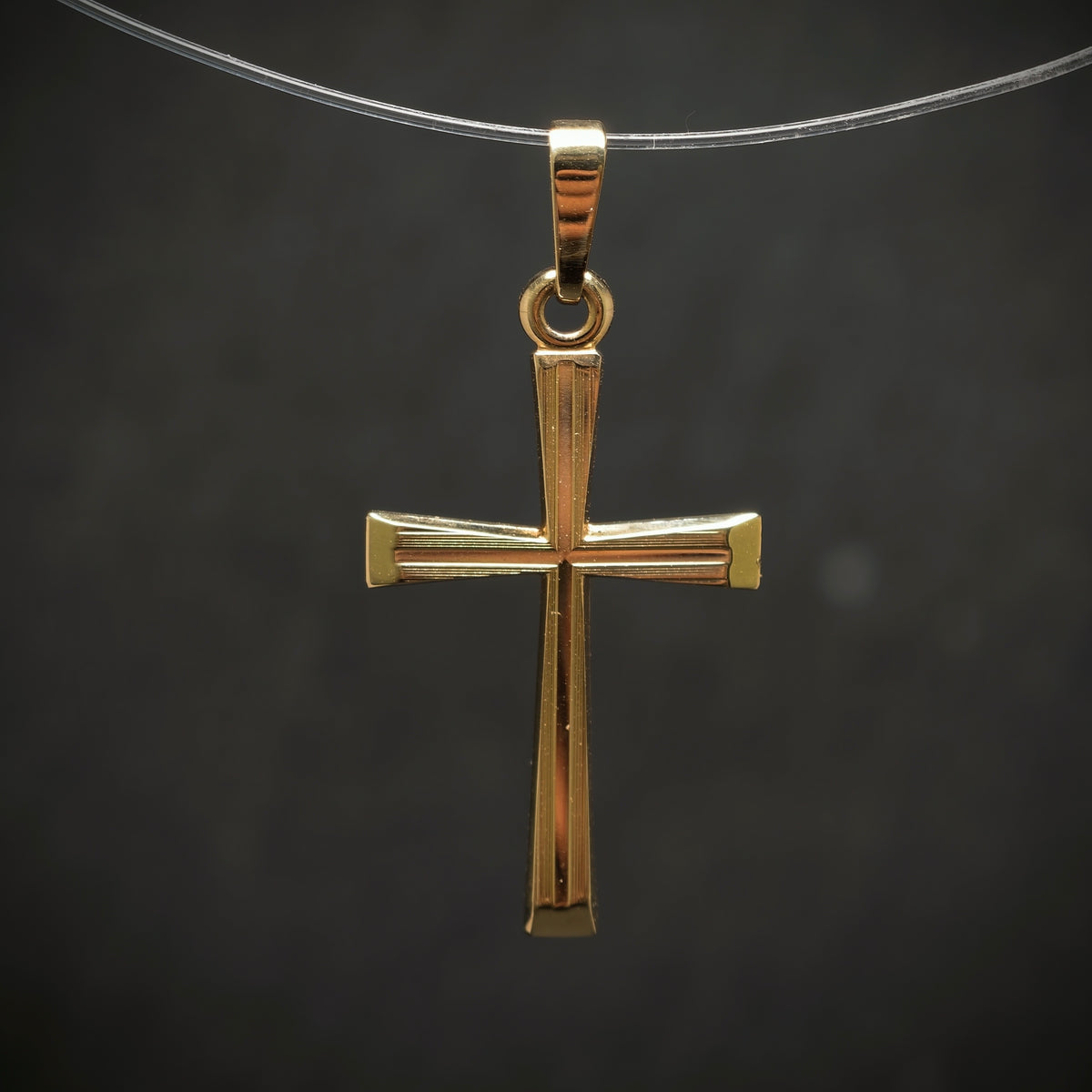 Handgefertigter Anhänger ,,Kreuz'' 585/- Gelbgold