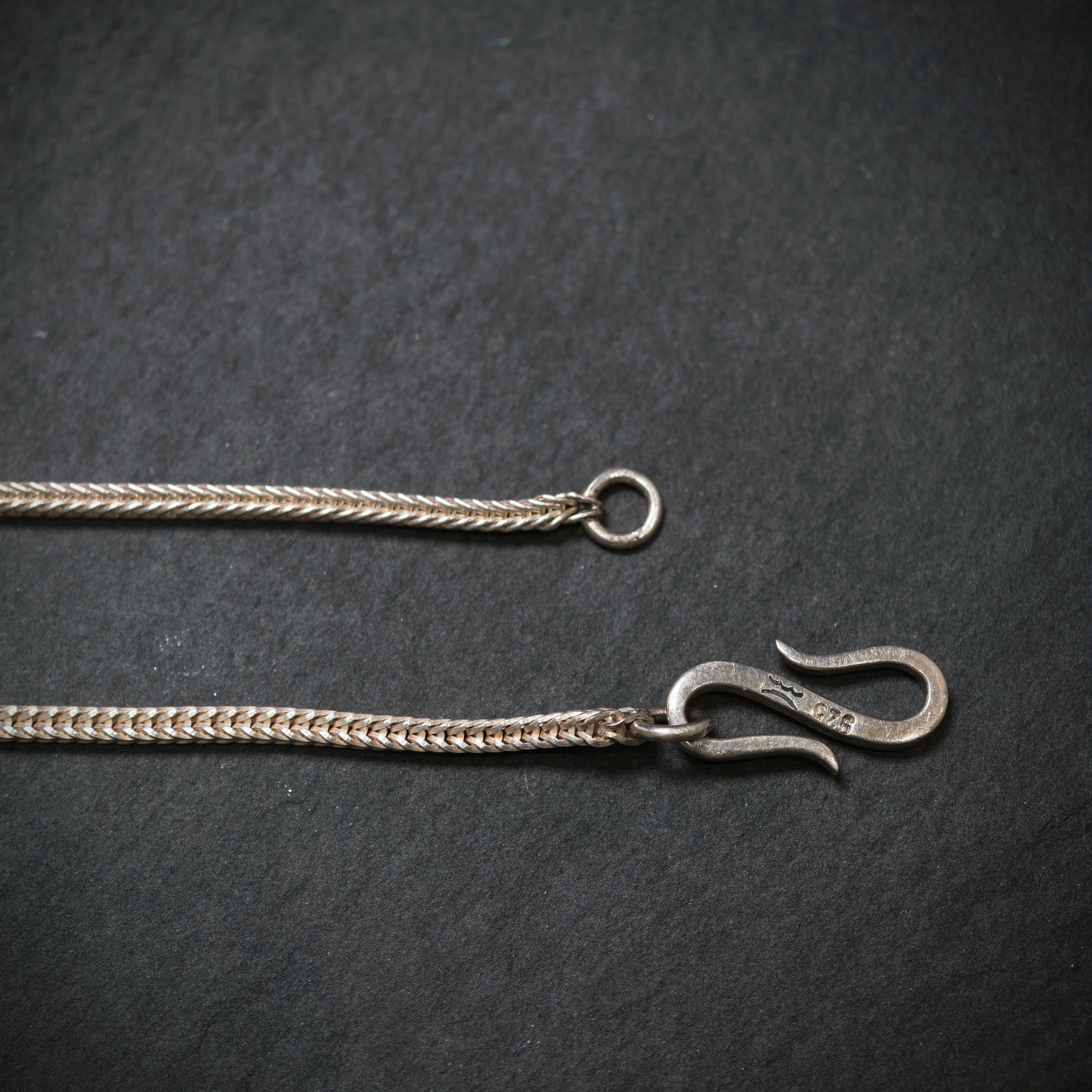 Kette 750/- Gelbgold 925/- Silber mit 1 Rutilquarz