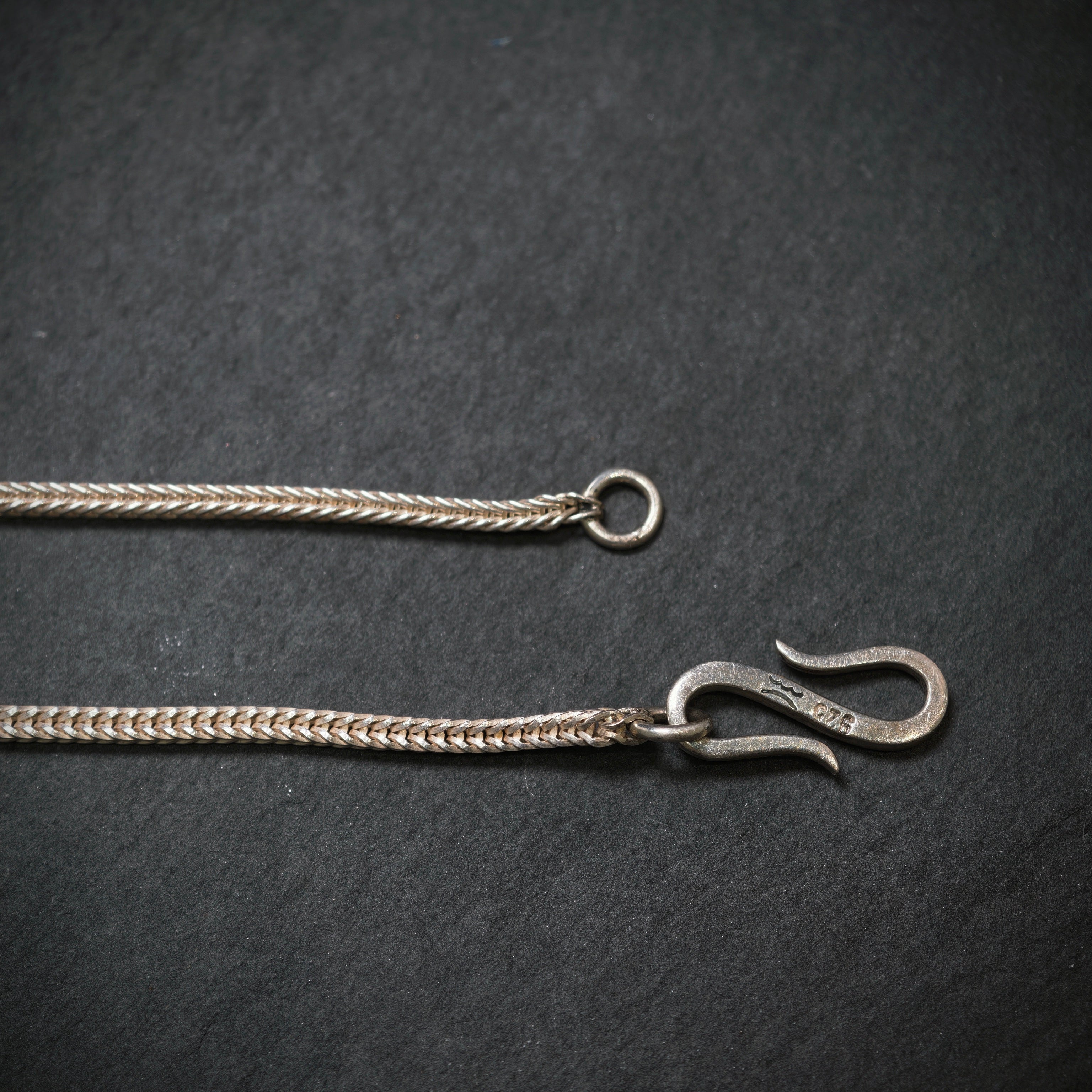 Kette 750/- Gelbgold 925/- Silber mit 1 Rutilquarz