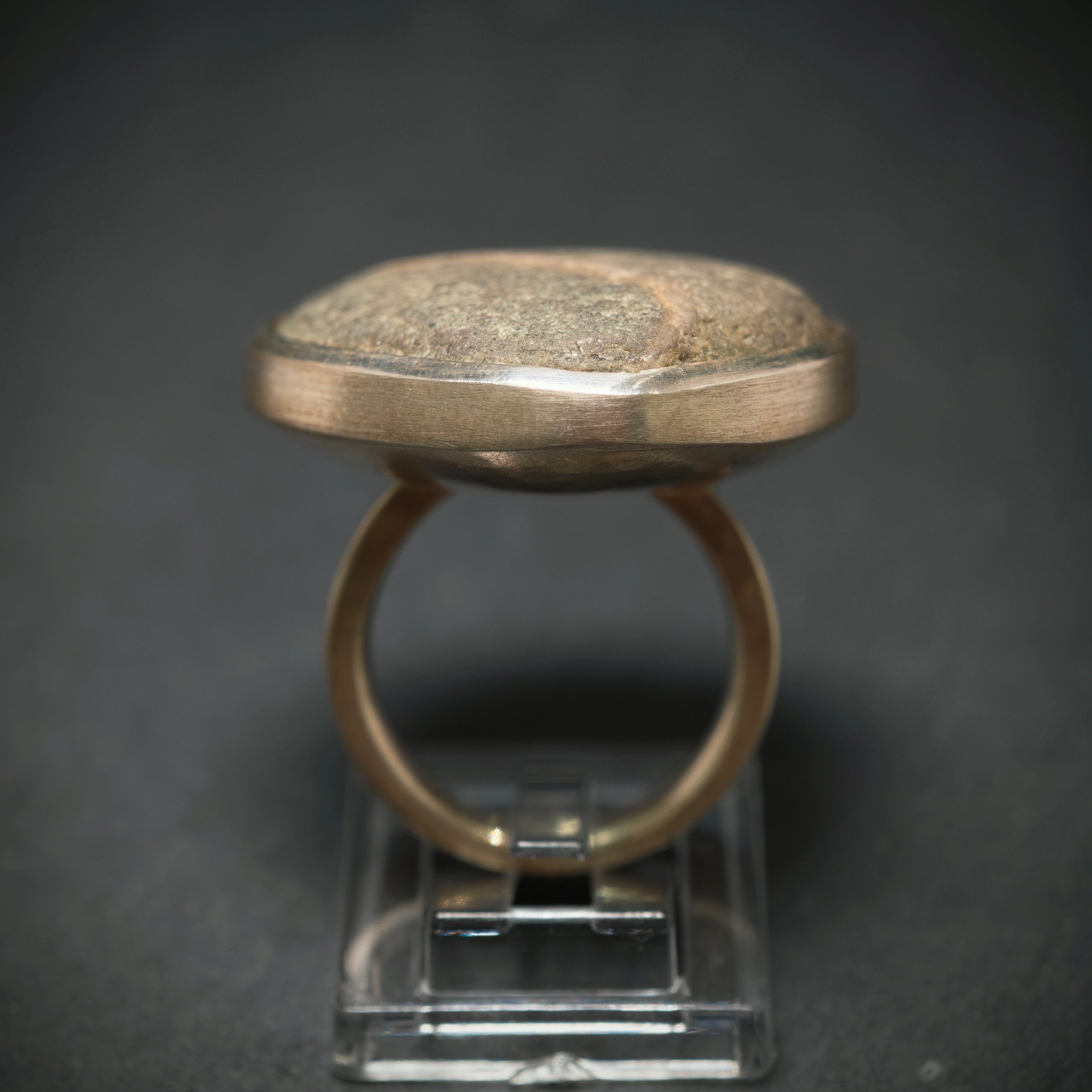 Ring 925/- Silber mit Rhein-Kieselstein