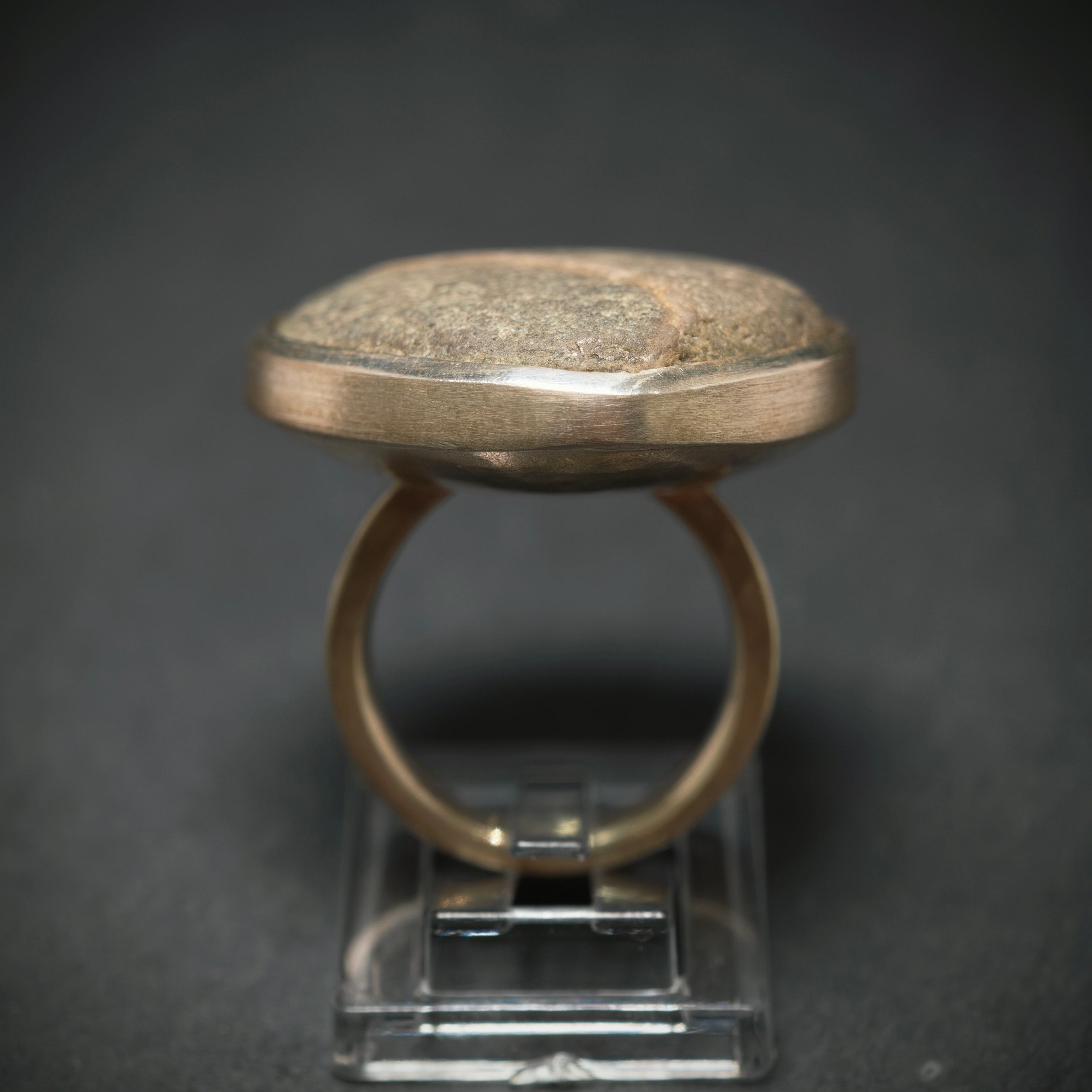 Ring 925/- Silber mit Rhein-Kieselstein