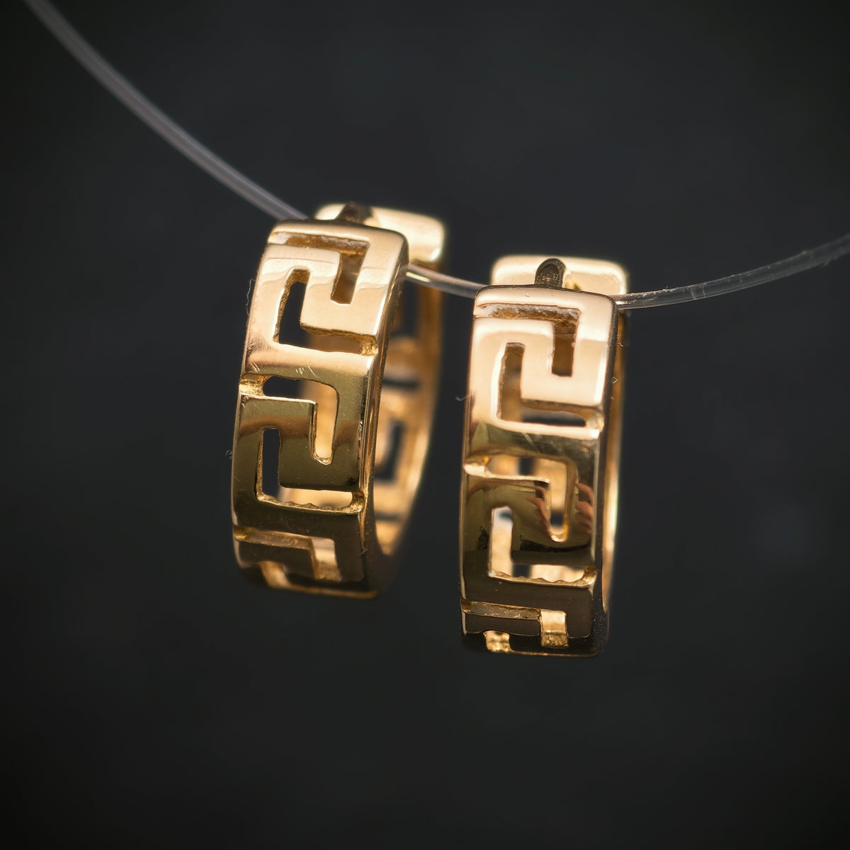 Handgefertigte Creolen 585/- Gelbgold