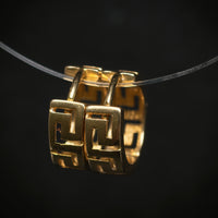 Handgefertigte Creolen 585/- Gelbgold