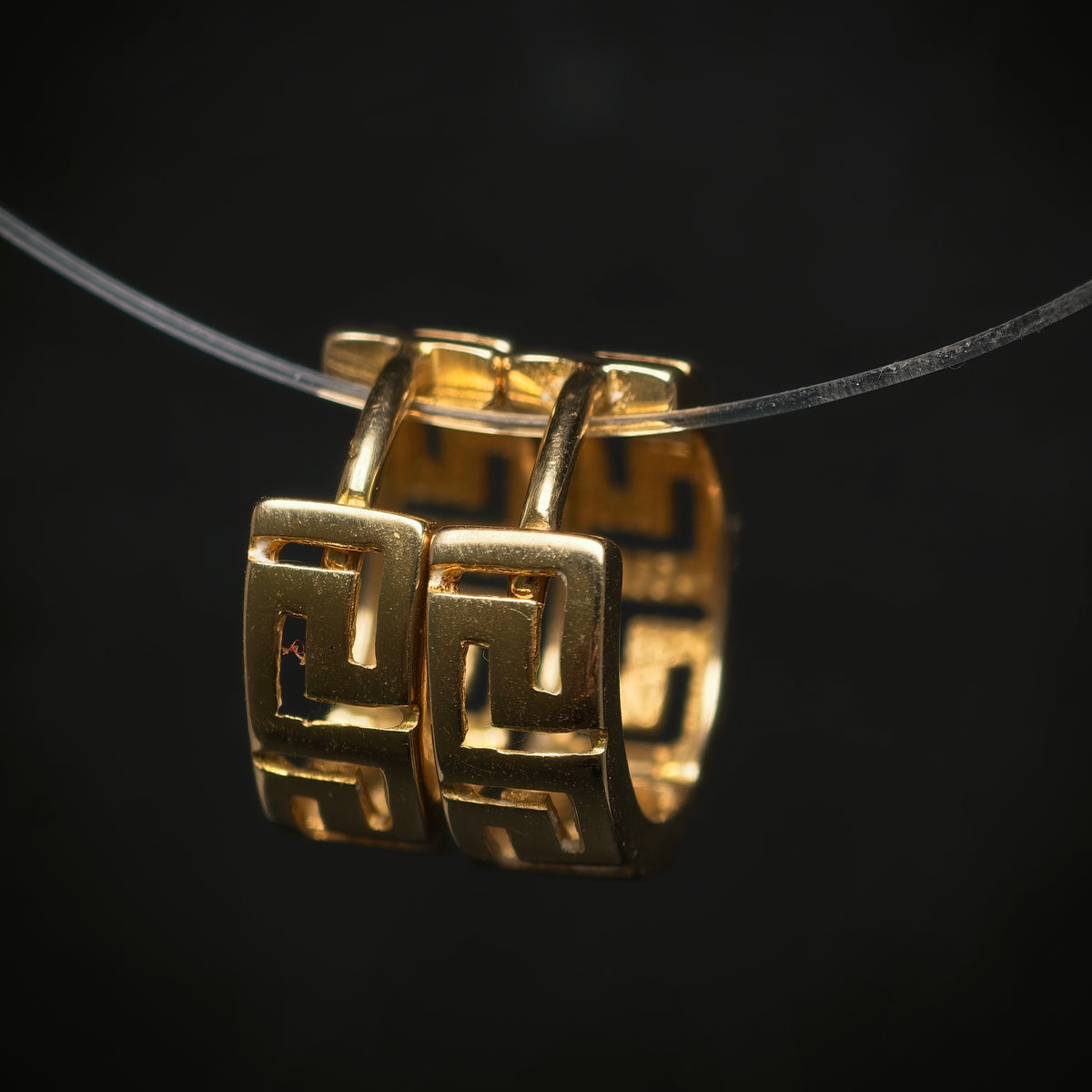 Handgefertigte Creolen 585/- Gelbgold