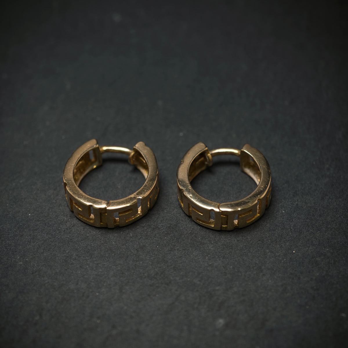 Handgefertigte Creolen 585/- Gelbgold